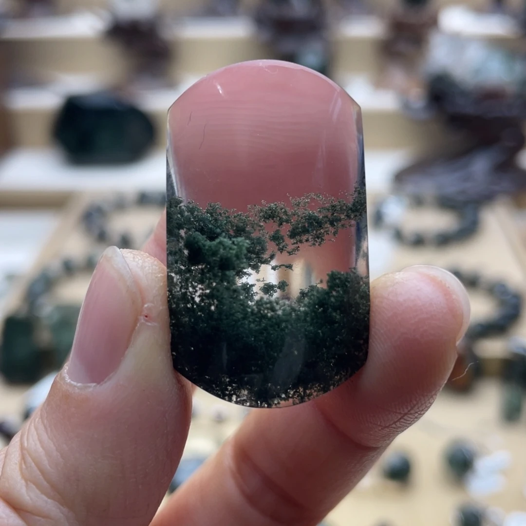 颈饰未镶嵌水晶绿幽灵无事牌