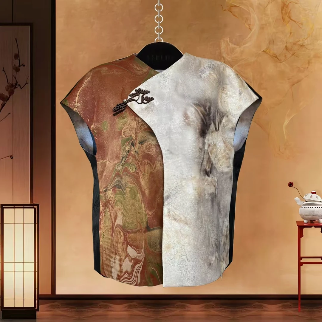 【佳鑫香云纱】2025年上新百搭春季时尚国风马夹GSTY-51826014