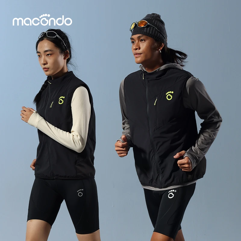 原创单品｜马孔多跑步轻量运动马甲空气胶囊锁温吸湿排汗S码约180g