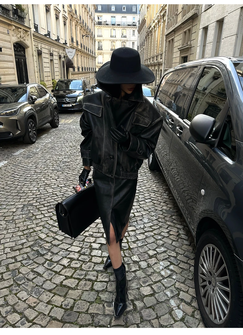 【0122stepll】气质高级氛围感高个子毛呢外套T恤半裙裹胸丝巾合集