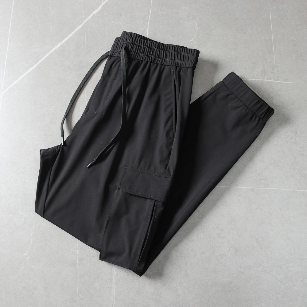 凉感透气 品牌柜货夏季户外功能性速干运动裤男松紧腰束口工装裤