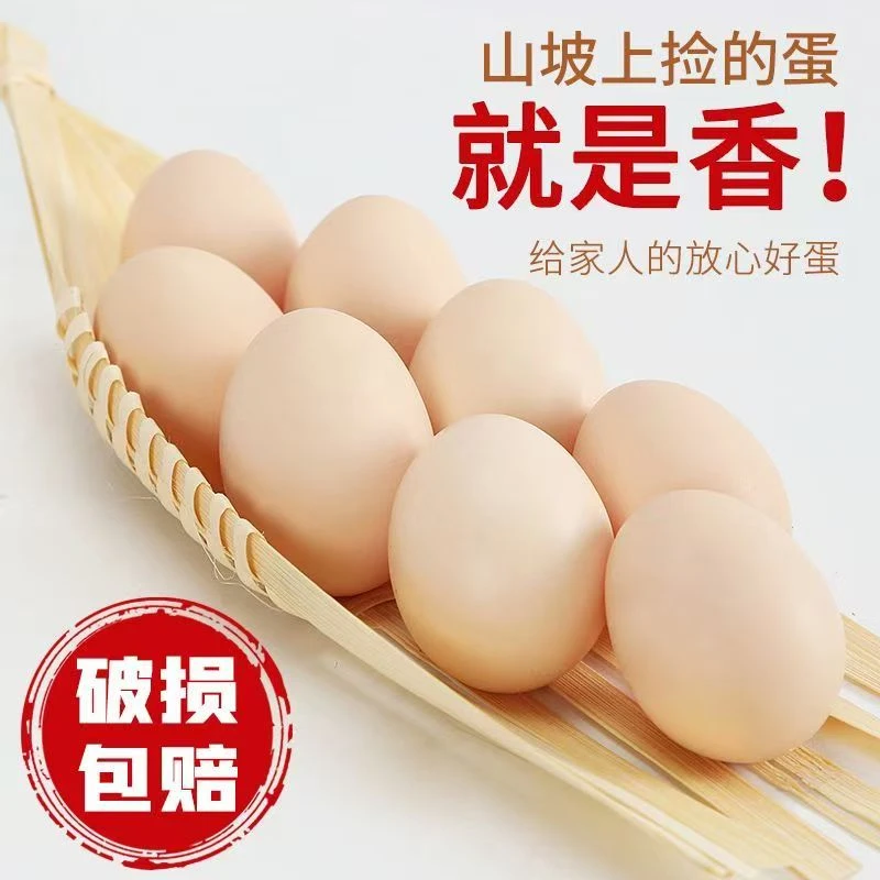 【富硒土鸡蛋】高品质煮鸡蛋农家林间直播间抖音散养土鸡蛋西红柿