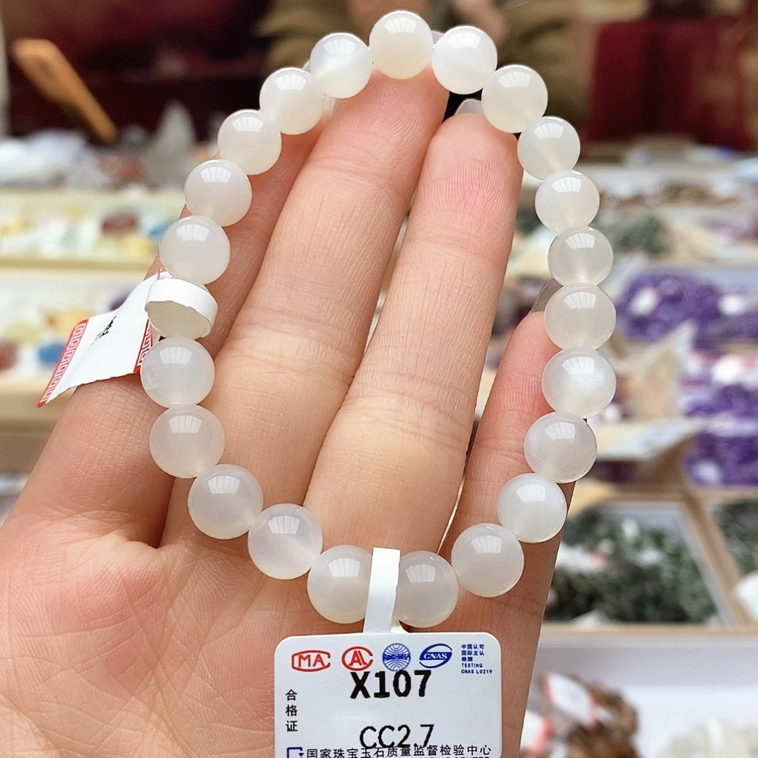 长石手链未镶嵌X107 白月光