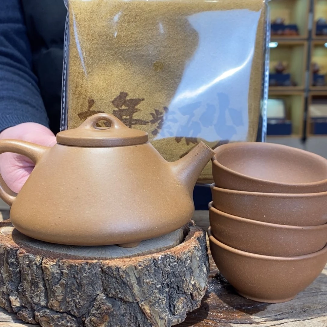 紫砂茶壶老段子冶石瓢紫砂壶