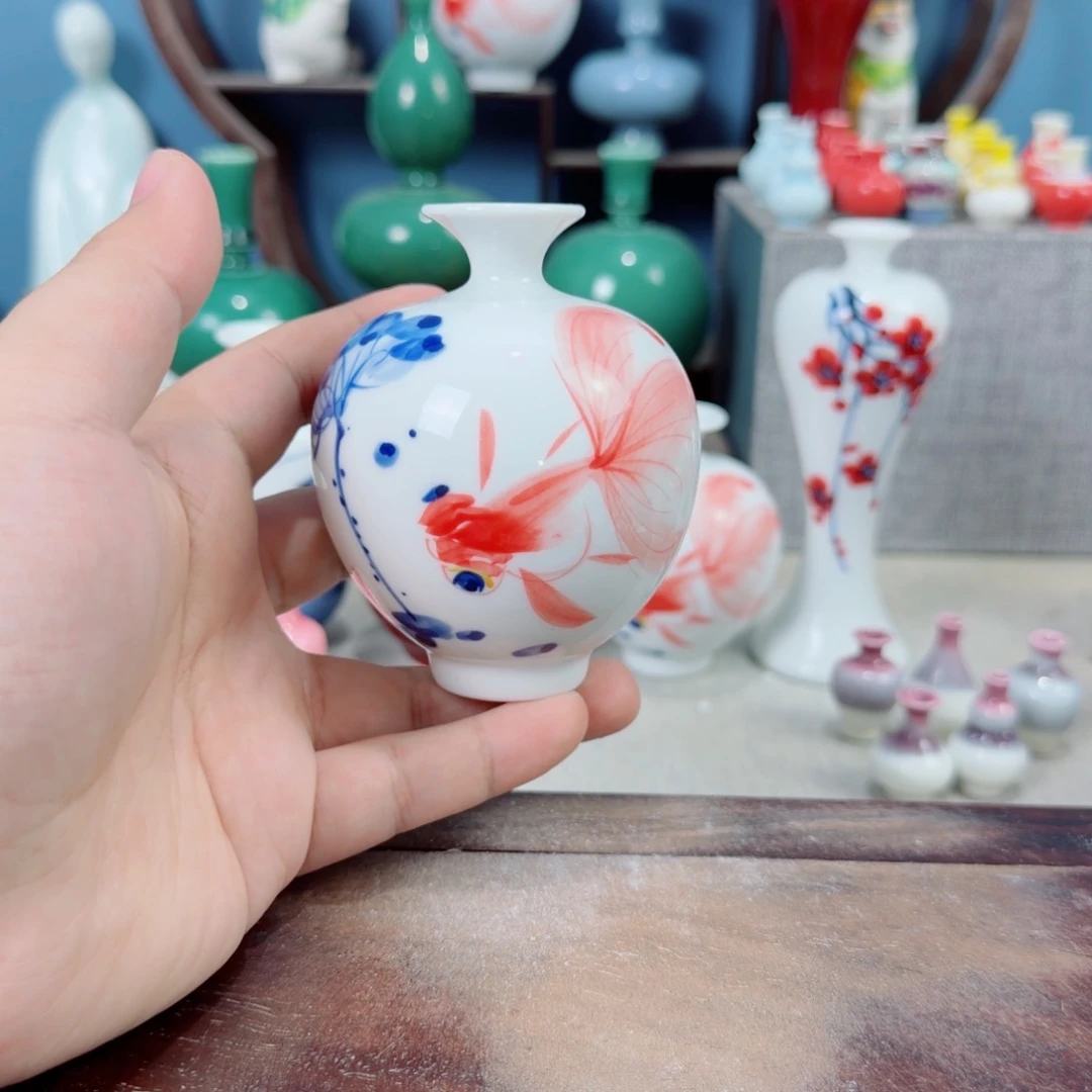 陶瓷手工小花器摆件