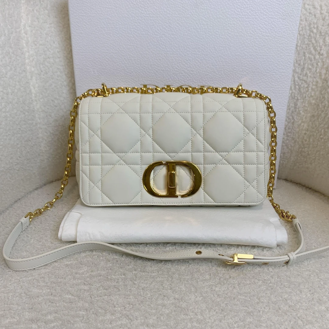 99新 DIOR/迪奥 壹臻/闲置 Dior 白色caro中号 /25619464