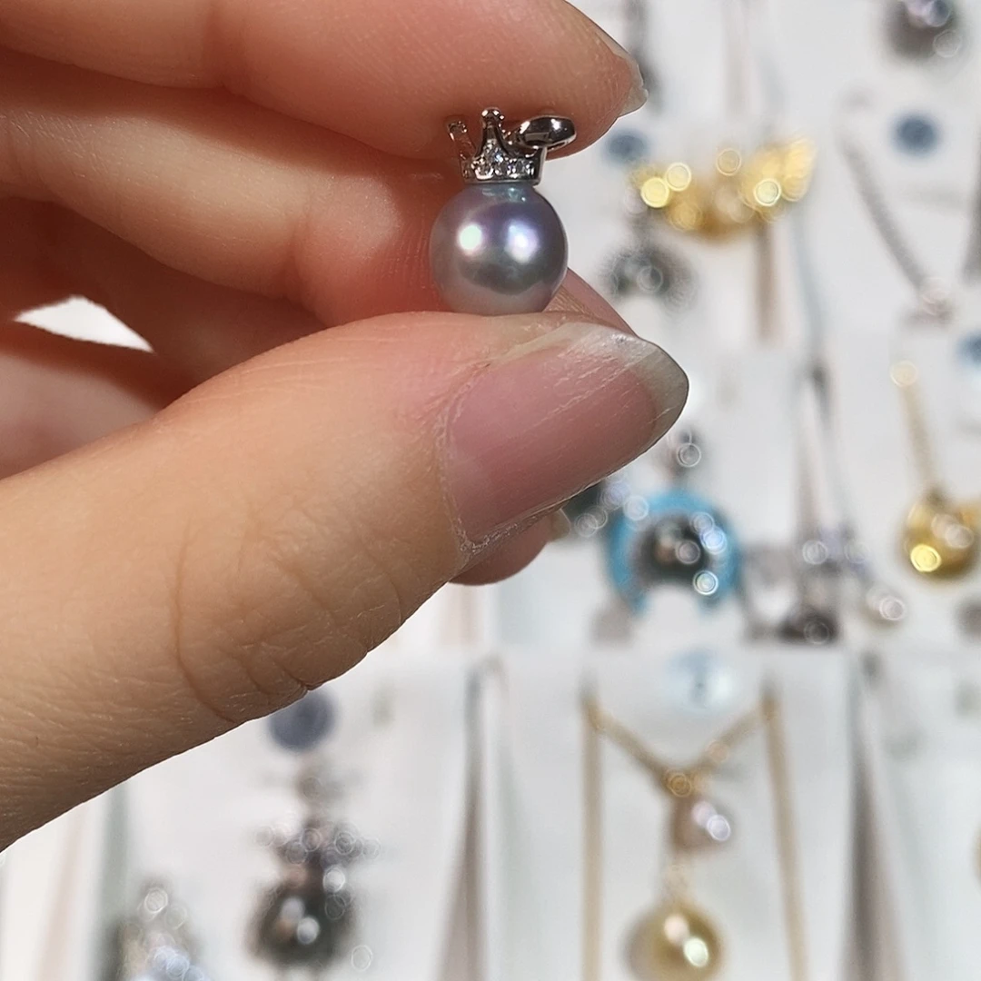 颈饰银S925镶嵌海水珍珠