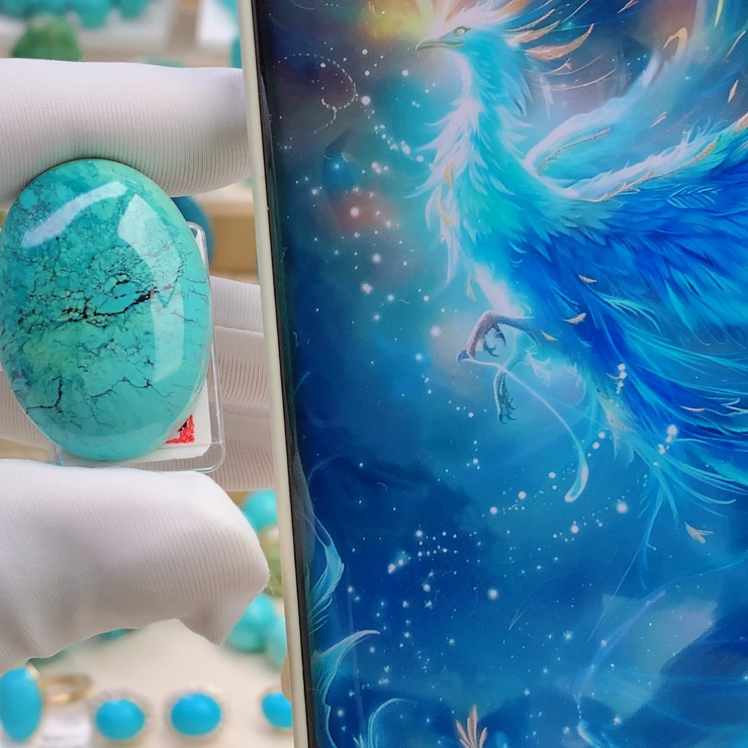 绿松石未镶嵌挂件