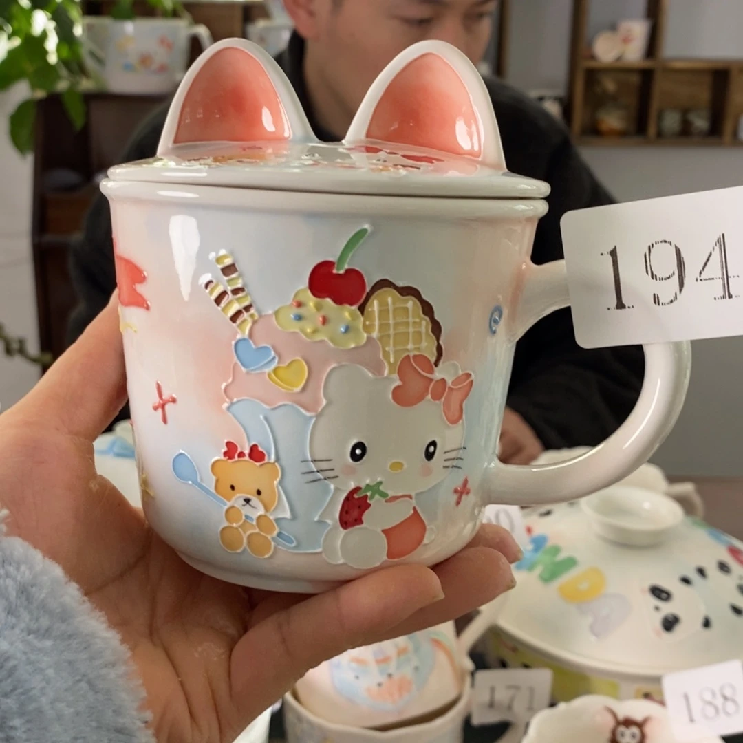 瓷片景德镇釉下彩手绘