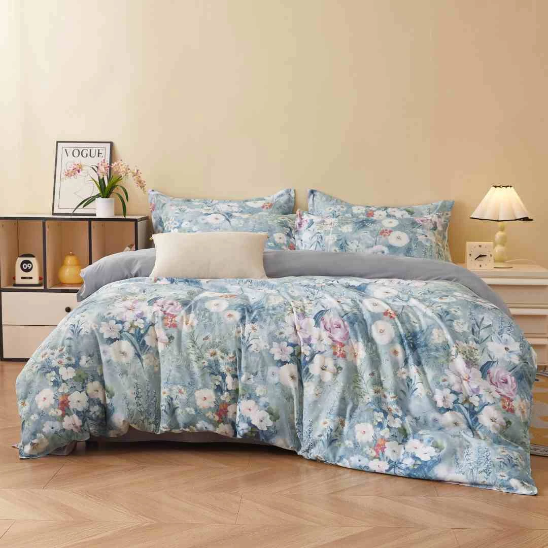 秋施/AutumnCraft新款玉晶天丝贡缎提花水氧棉四件套