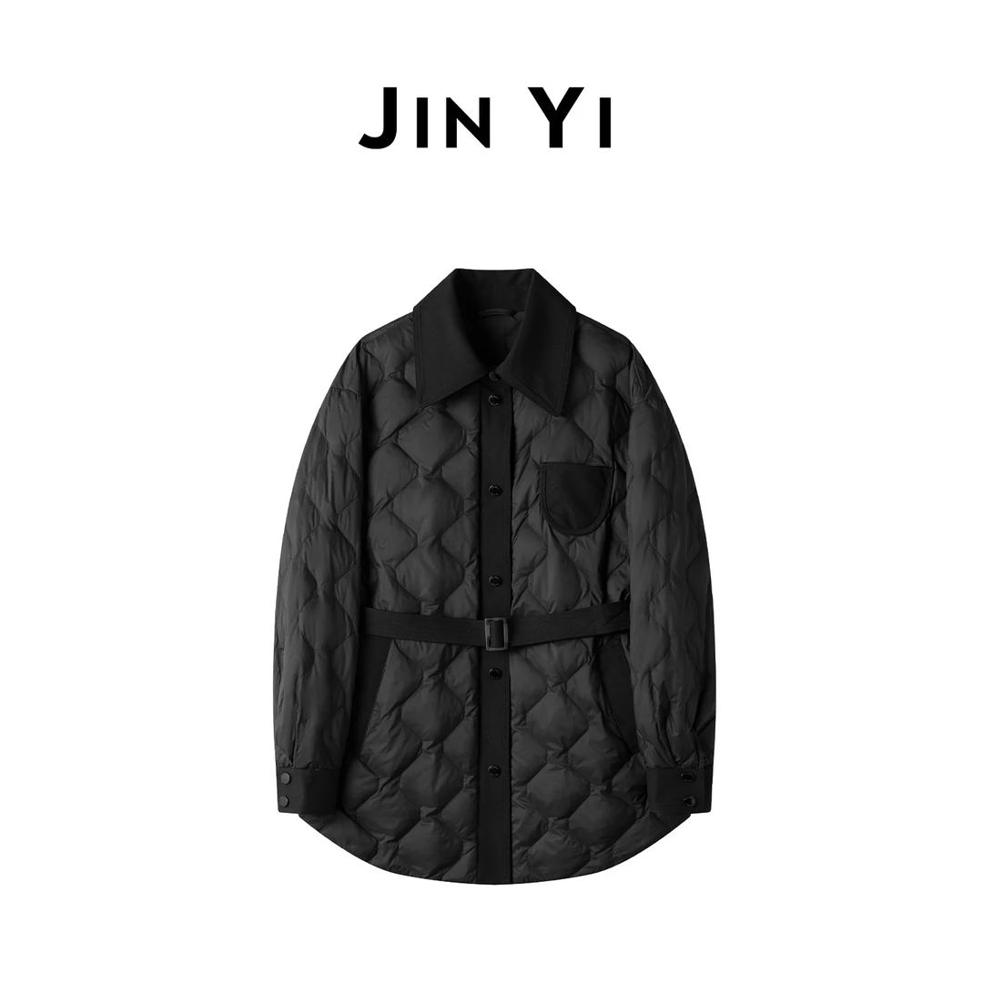 JINYI 【专柜同款】巴恩风90白鹅绒服外出新款外套百搭高级有质感
