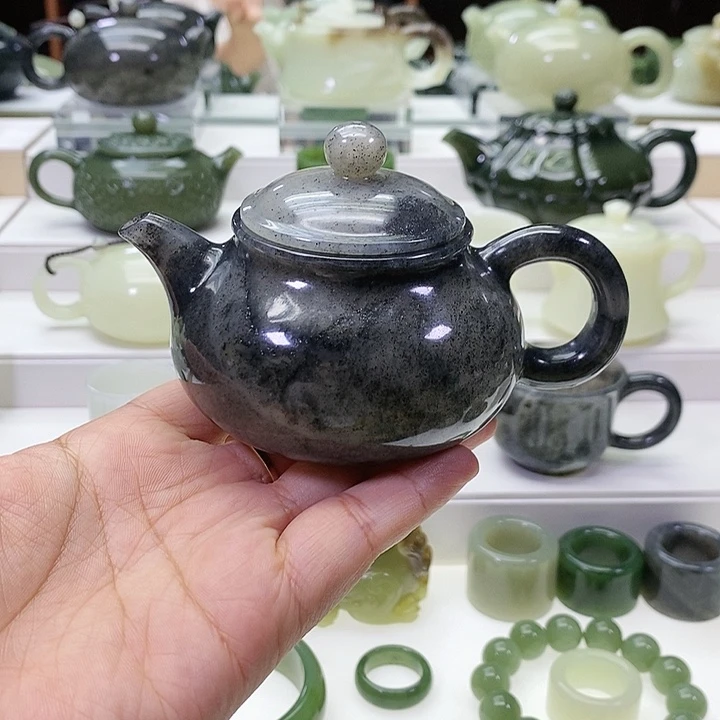 未镶嵌和田玉挂件笔****）茶壶