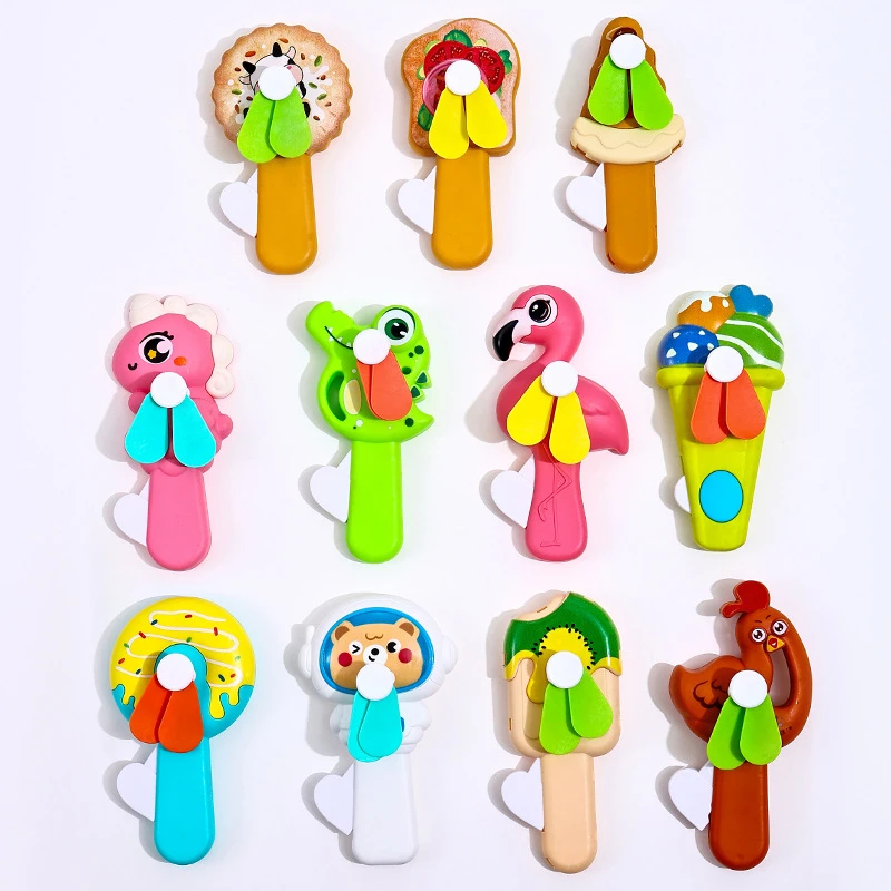 【多款萌趣造型】六一儿童节卡通按压玩具手压小风扇户外手持风扇