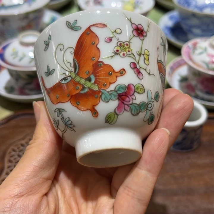 手绘茶杯盖碗陶瓷