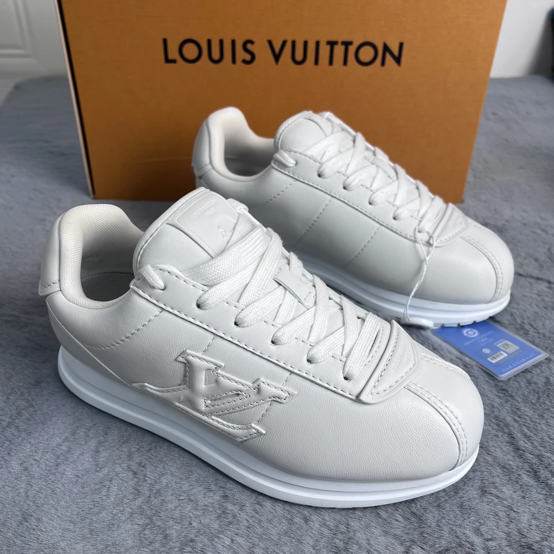 99新 LouisVuitton/路易威登 37.5码！lv联名nigo25款休闲鞋 白色