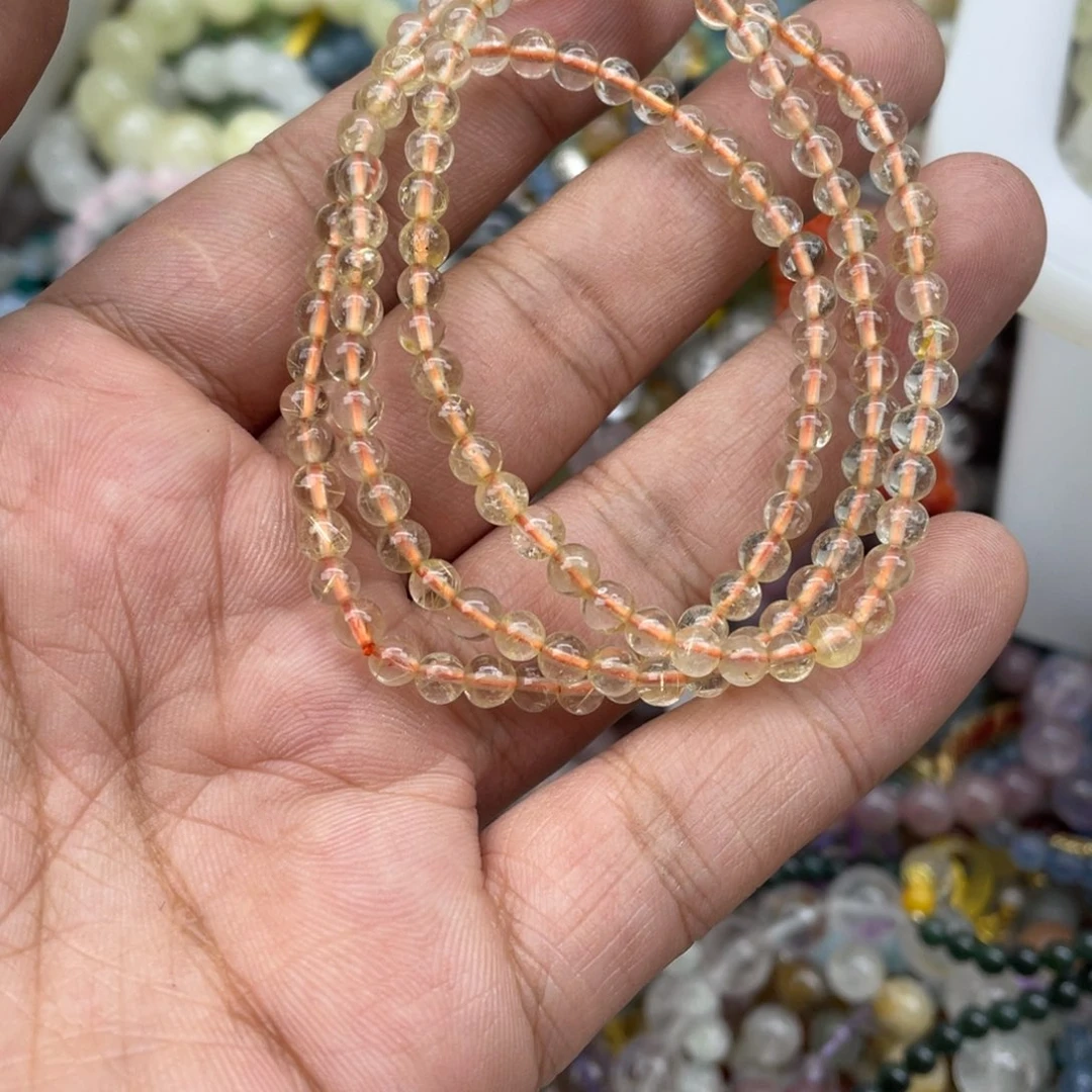 银S925镶嵌手链烟晶