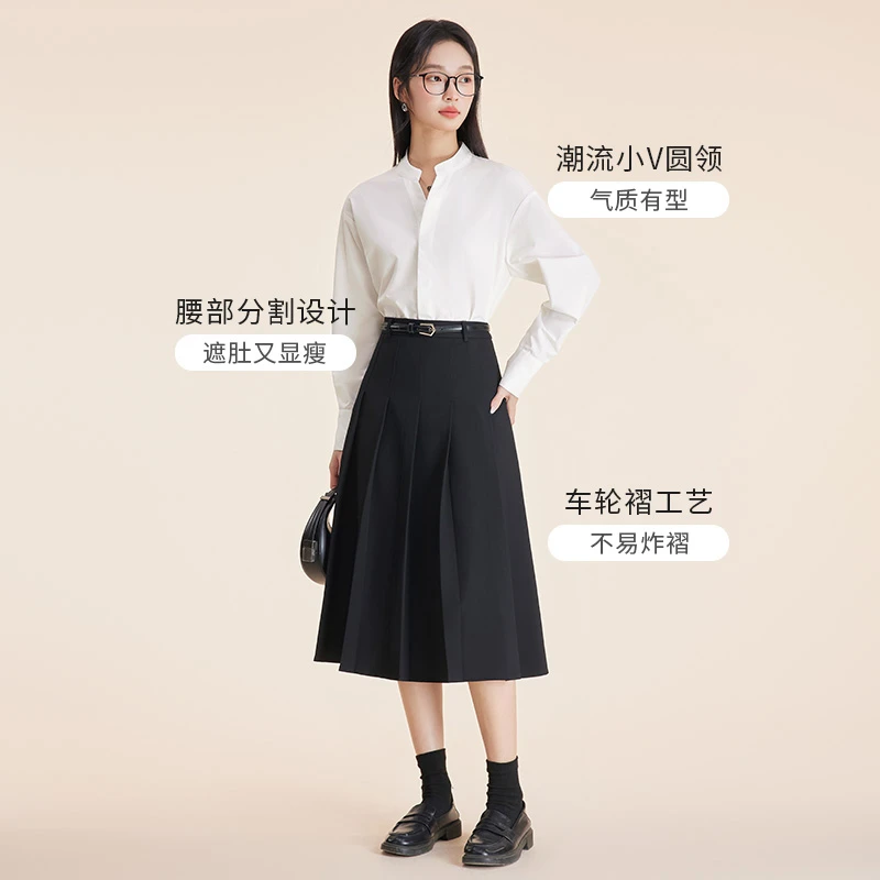 白色衬衫女士长袖秋季新款大学生面试正装气质教师工作服职业3000