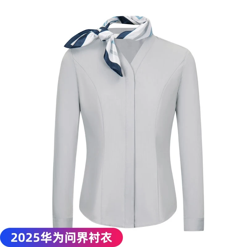 2025华为4S店女衬衫鸿蒙智行问界V领衬衣AITO工作服销售工装