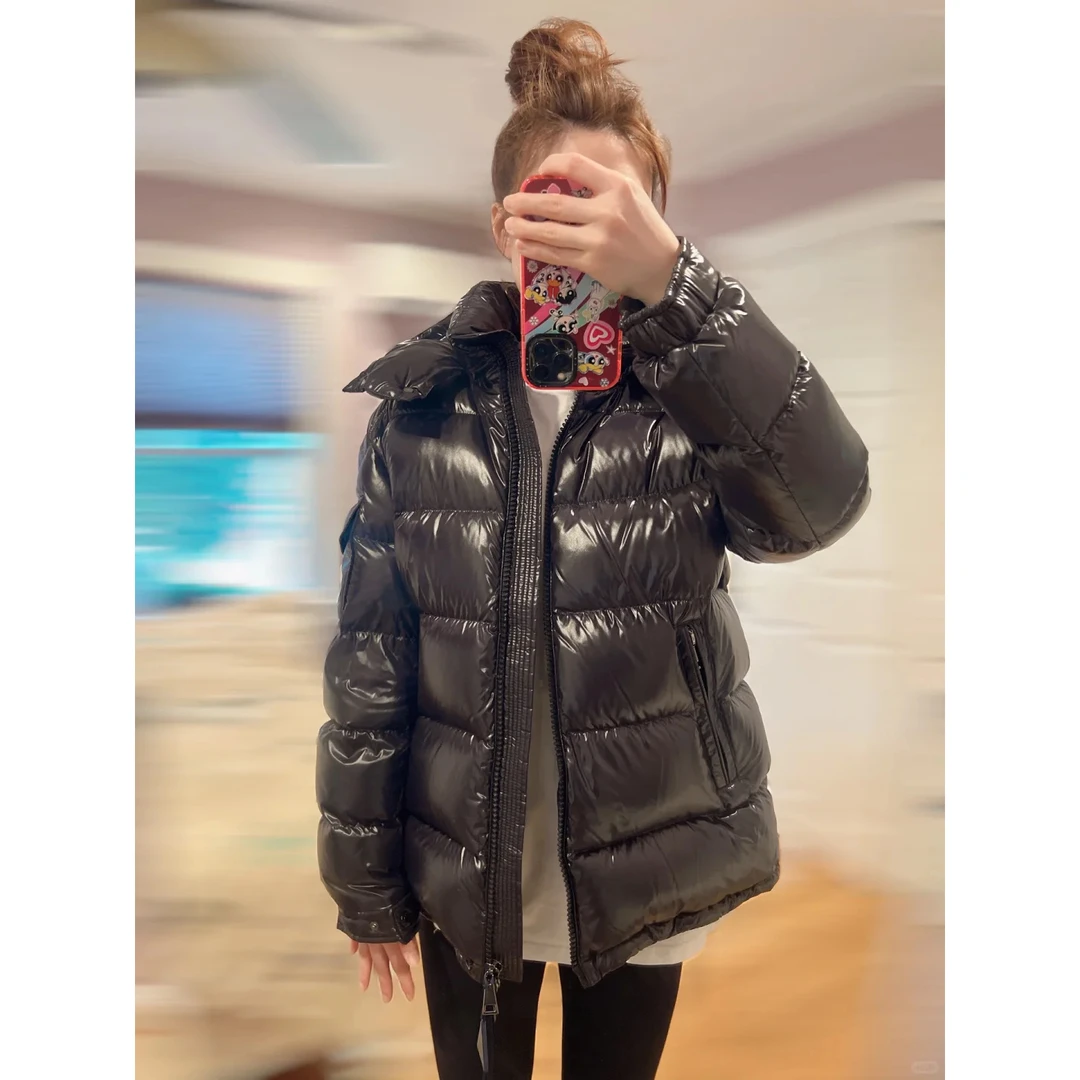 【337 maya亮面黑】-上衣时尚休闲黑色加厚保暖韩版秋冬冬季