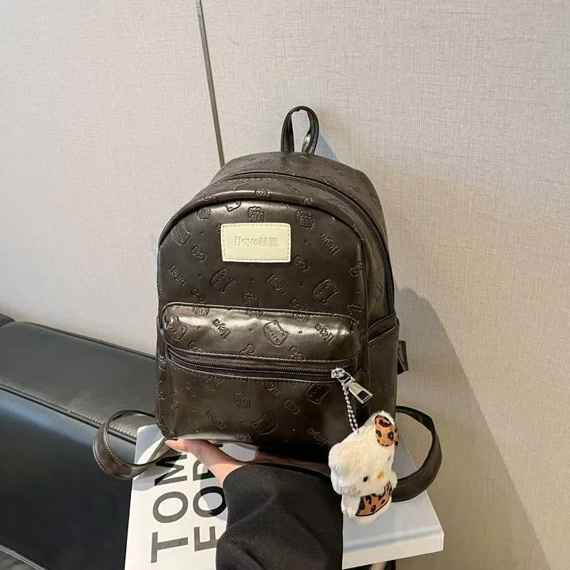 复古印花双肩包女2026新款潮大容量学生通勤小众精致小背包6