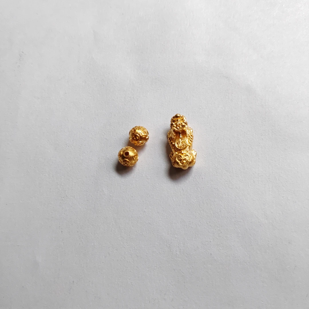 金元宝足金999貔貅珠子首饰
