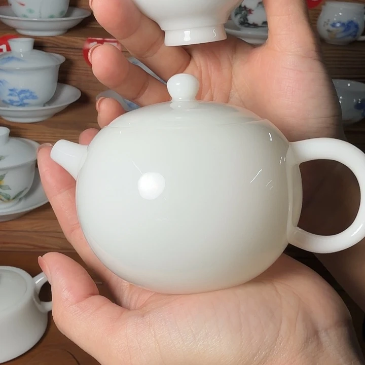 璞玉西施壶➕送斗笠杯