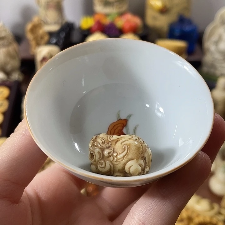 瓷片精品雕刻工艺品