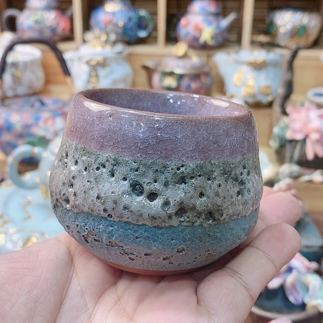 粗陶志野柴烧茶器