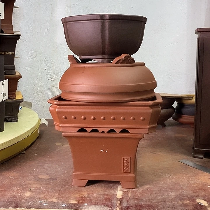 紫砂花盆今天下午