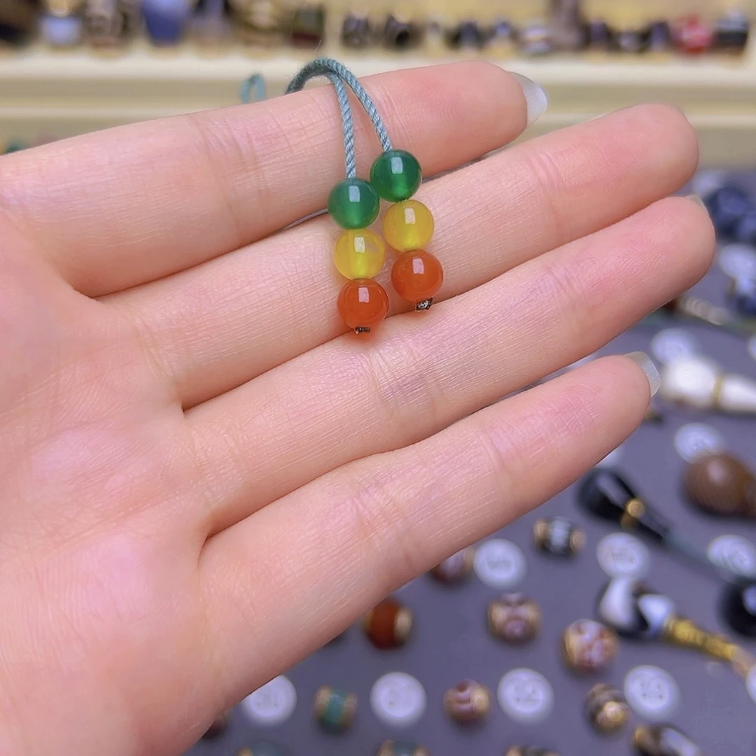 玛瑙/玉髓单珠卡6未镶嵌