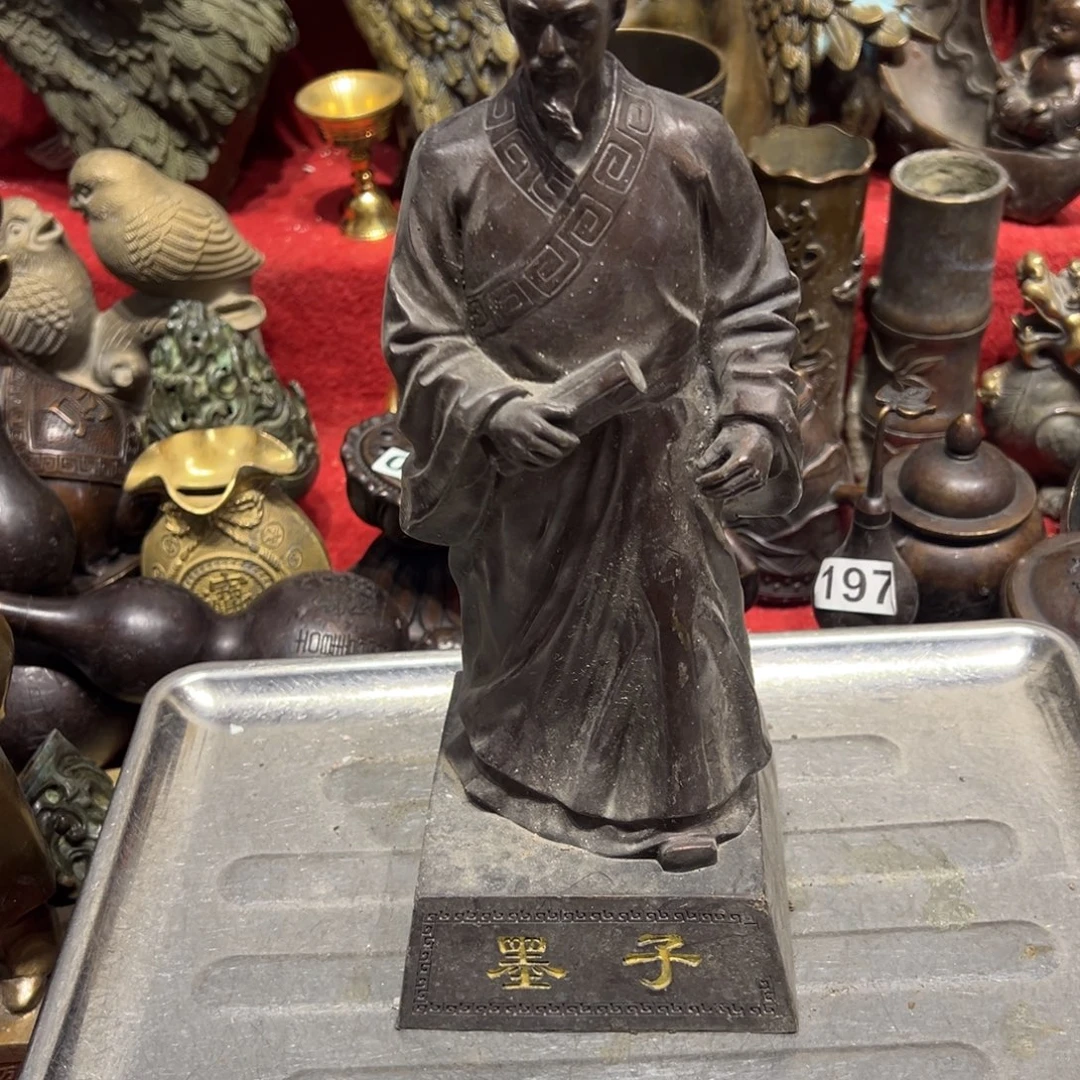 才***举黄铜摆件，文房摆件