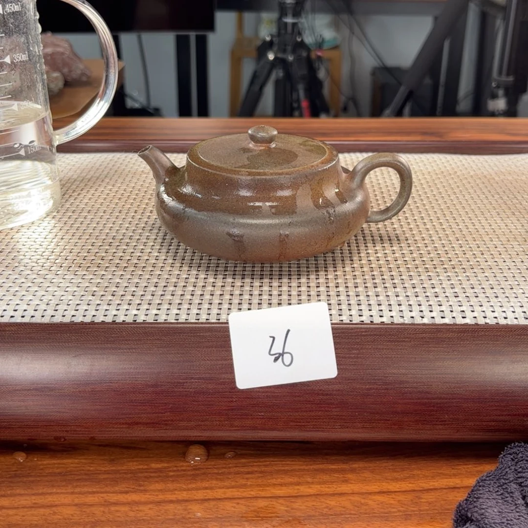 紫砂茶壶常*人微瑕 1.29-36 柴烧 桑盘黄段220