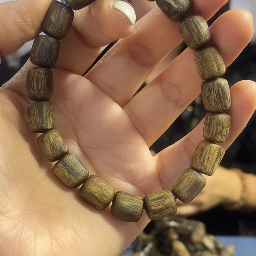 沉香手串小**花棋楠桶珠单圈0.9/9克多样性发一