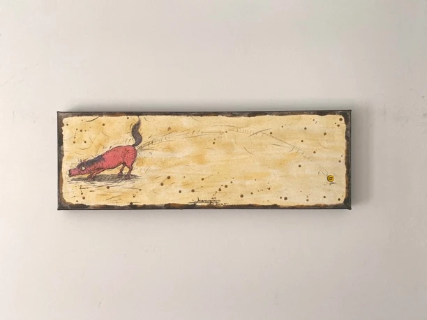 装饰画《马拉·个币》20*60cm，张渤原作