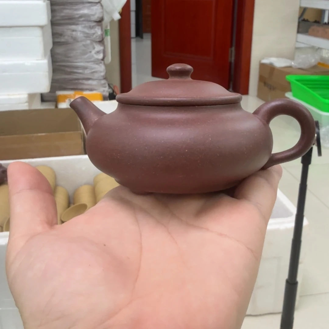 茶杯紫砂微瑕的壶