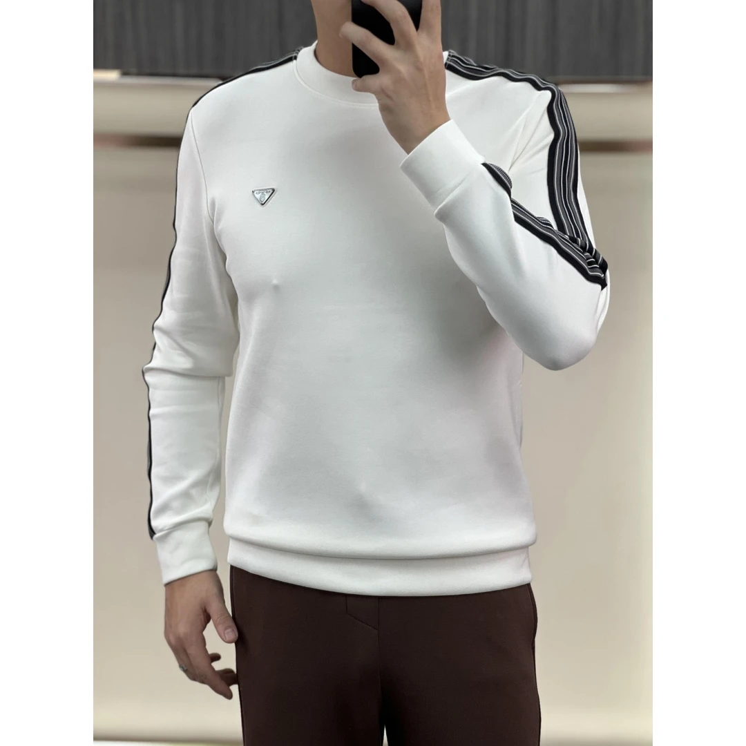 男士海岛棉空气层肩部长袖卫衣 QF131