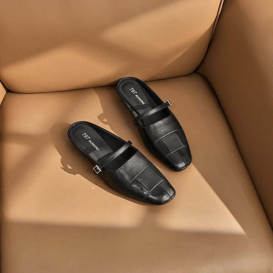 东东【胎羊版】新款低跟圆头拖鞋女外穿懒人百搭时尚包头拖鞋G785