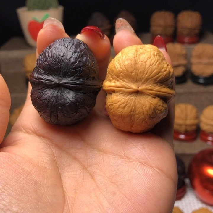 文玩核桃把件82峭壁元宝乾坤对