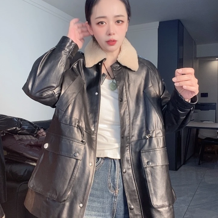 绵羊皮棉服M120斤