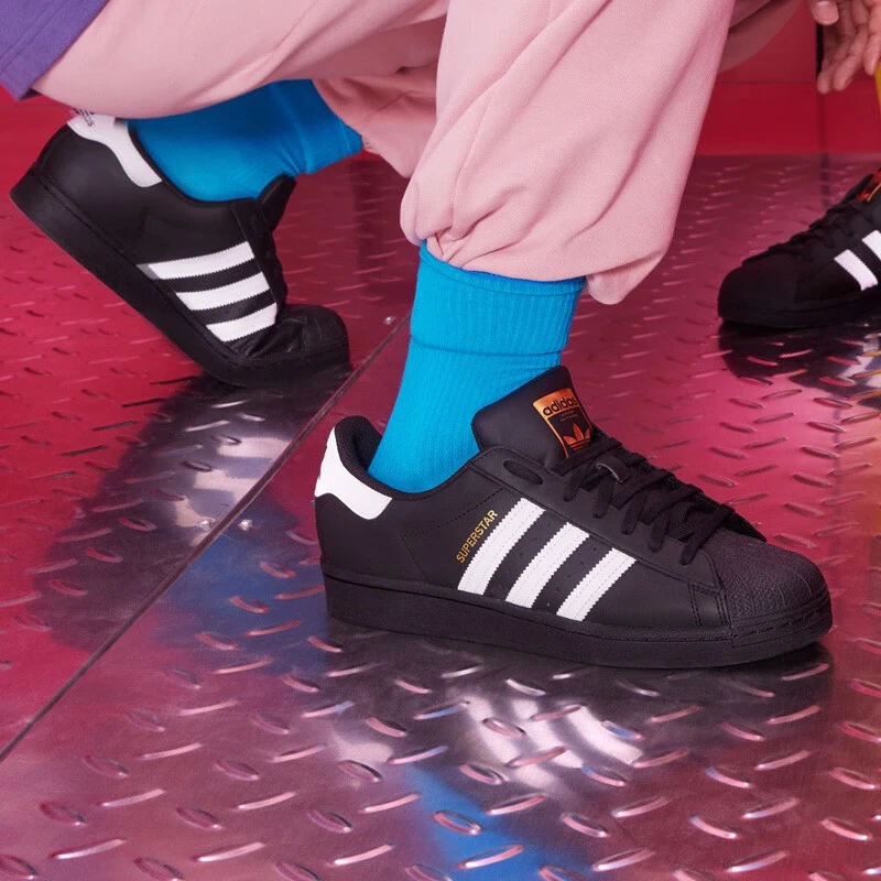 阿迪达斯 SUPERSTAR SHOES 经典金标贝壳头板鞋运动鞋EG4959