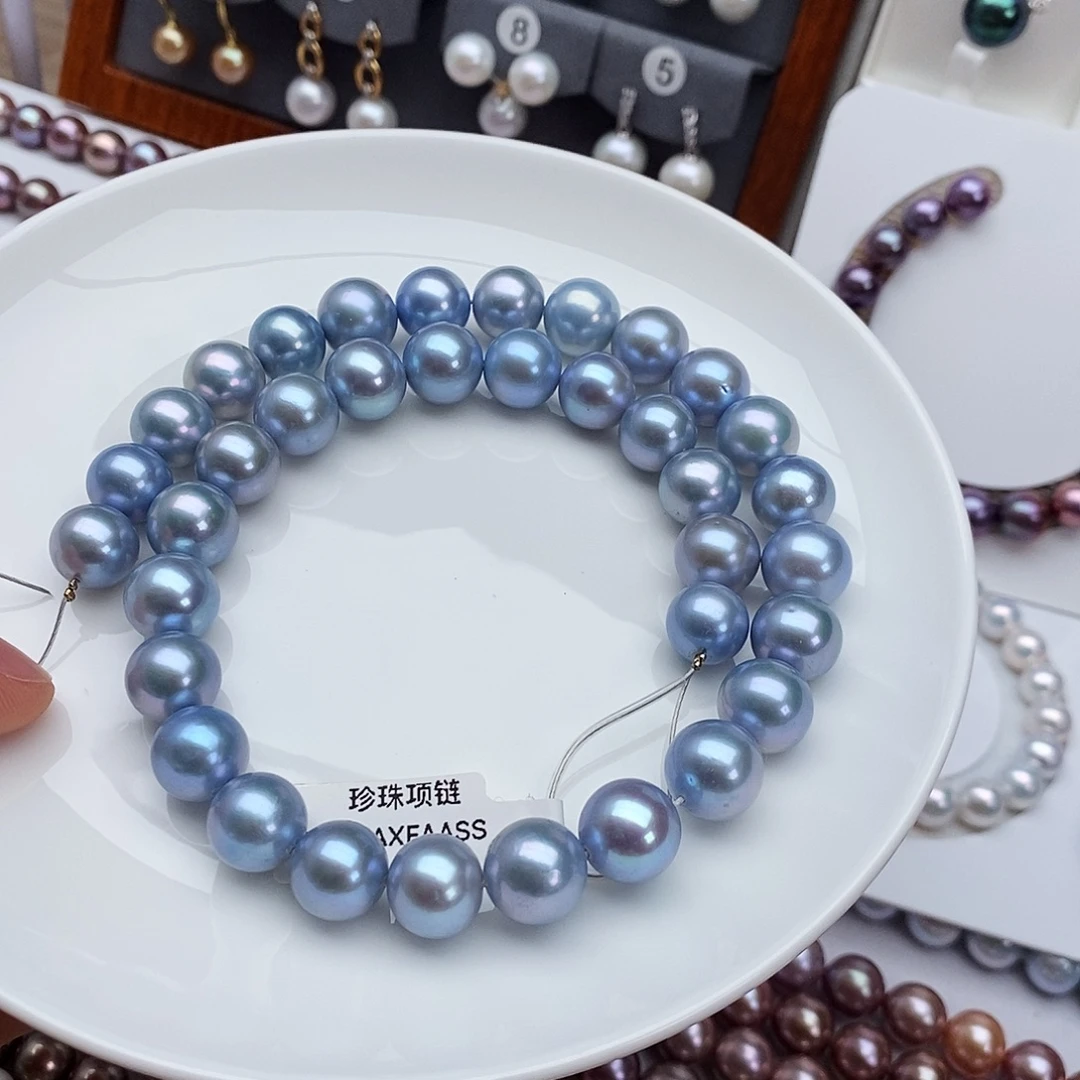 银S925镶嵌颈饰淡水珍珠