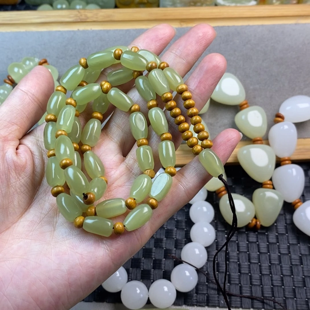 光****！昆仑山料方解玉链子