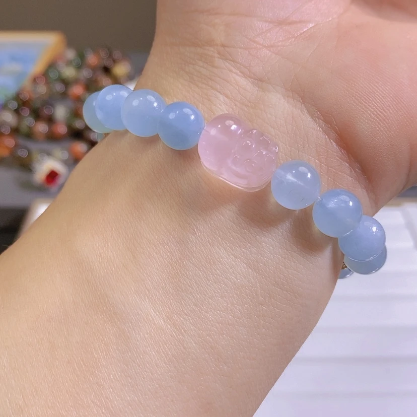 【闪购商品】海蓝宝石手链未镶嵌9mm手链