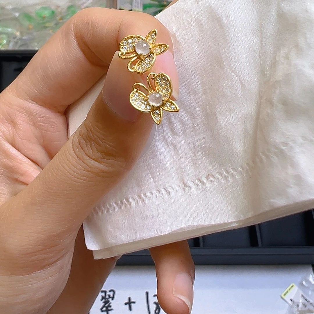 翡翠银S925镶嵌吊坠(不含链)翡翠