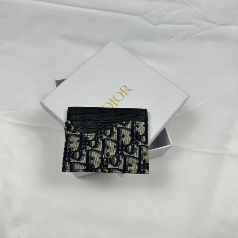 99新 DIOR/迪奥 马鞍系列男士口袋钱夹 双折卡夹