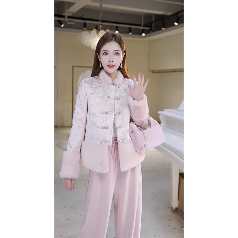 【北栀】盘扣刺绣两面穿国风外套 813453