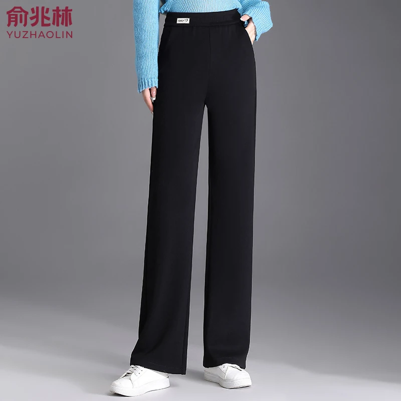 俞兆林妈妈秋装显瘦松紧长裤洋气中老年女裤子休闲宽松高腰直筒裤