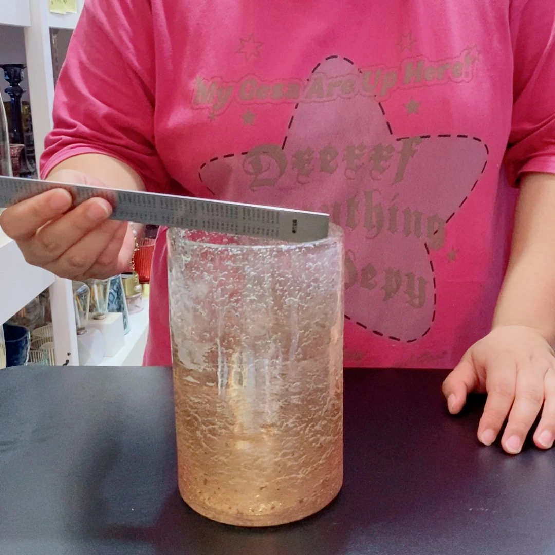 玻璃花瓶 原色 口10高19