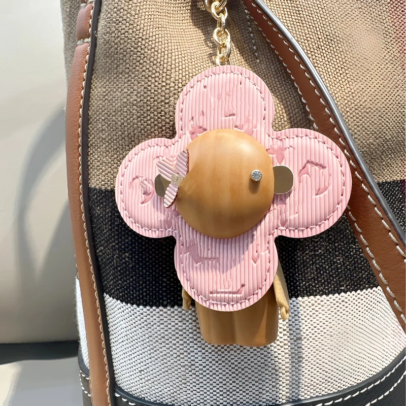 微微安（挂件）爱心小熊公仔车钥匙扣创意可爱情侣包挂饰瞌睡熊玩