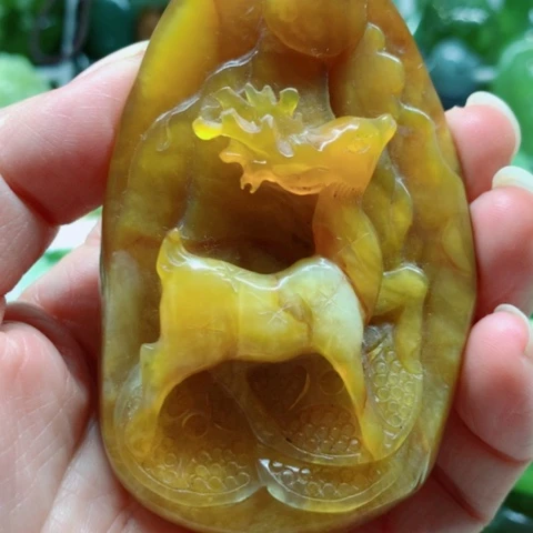 蛇纹石玉未镶嵌手把件